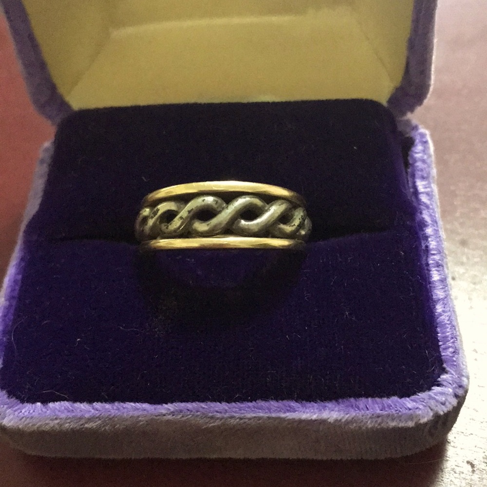 14k and silver vintage ring
